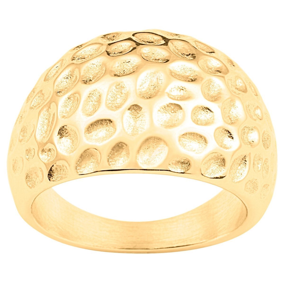 Bague en Acier 316L - jaune brillant