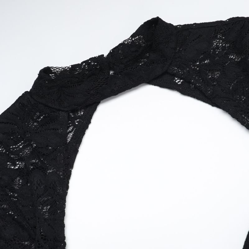 Caarnil - Bootcut jumpsuit met lange mouwen en kanten details