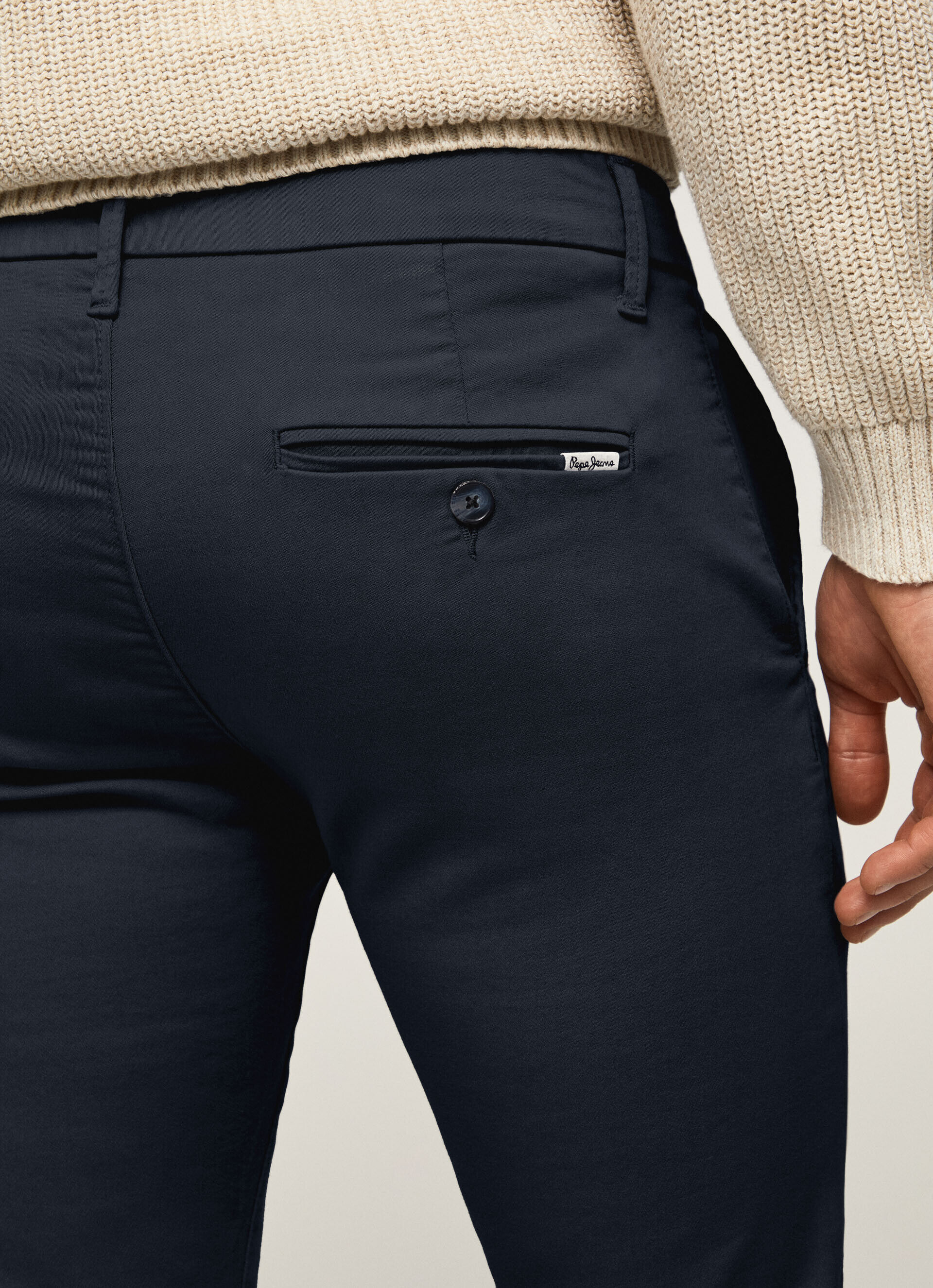 Calça chino slim James - azul dulwich