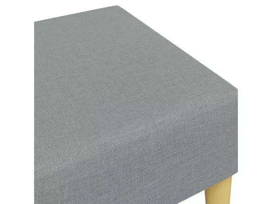 Repose-pied gris clair 77x55x31 cm tissu