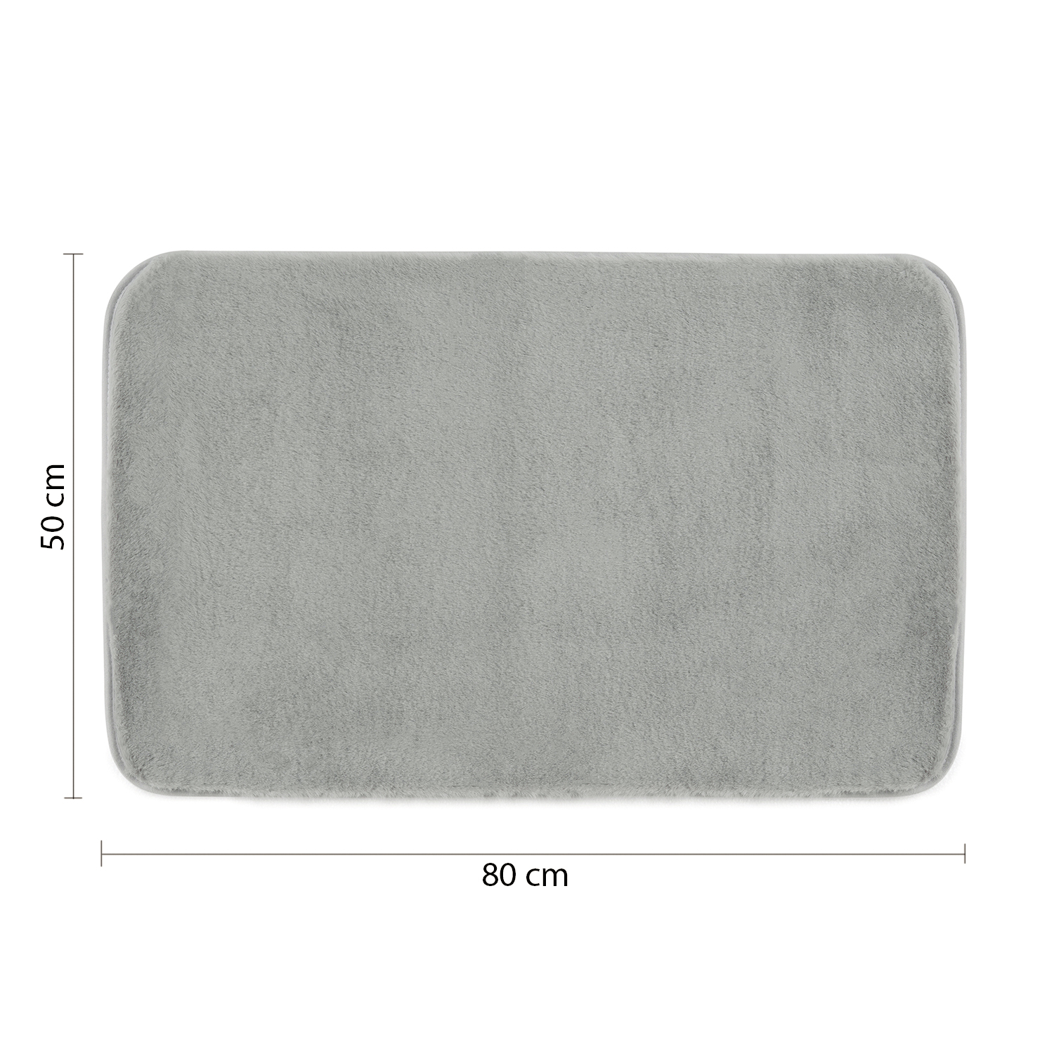 Gedy Fuzzy douchemat antislip 50x80cm grijs