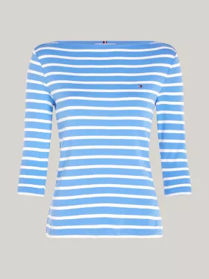 Camiseta Slim Fit com Decote Canoa