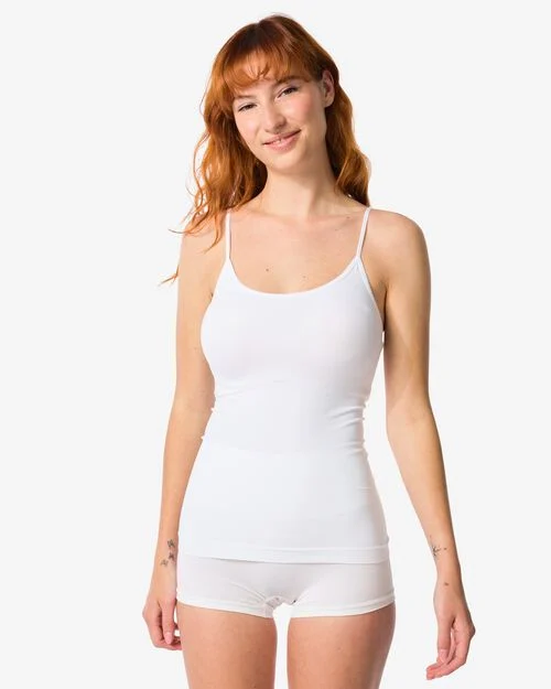 débardeur femme légèrement correcteur avec bambou blanc