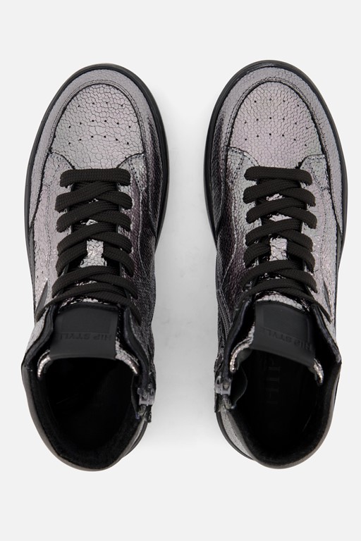 HIP hoge sneakers metallic zilver