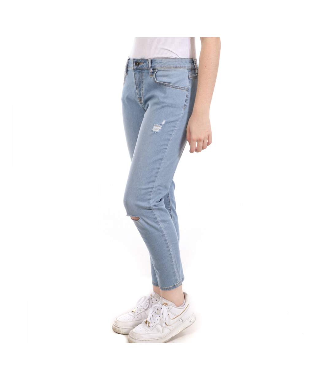 Jean Bleu Boyfriend Femme Vans