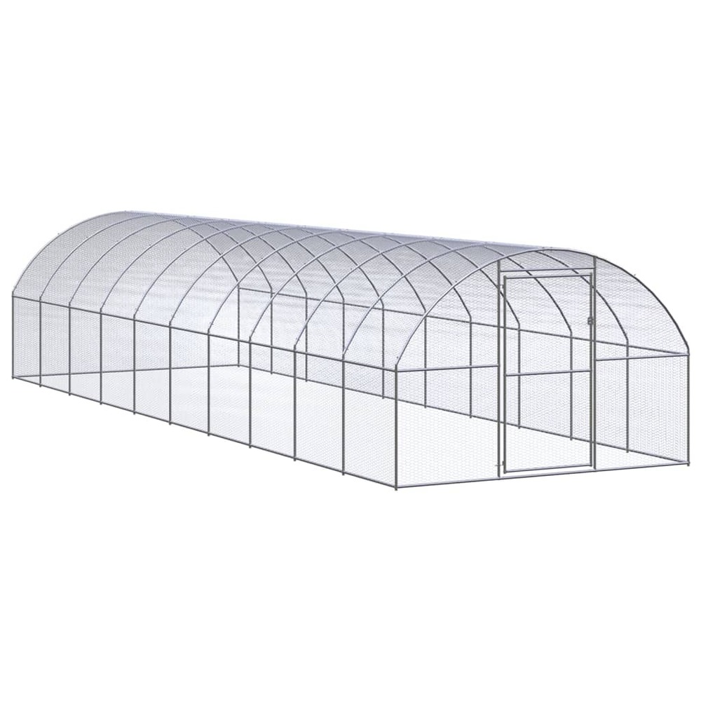 Poulailler d'extérieur 3x10x2 m acier galvanisé