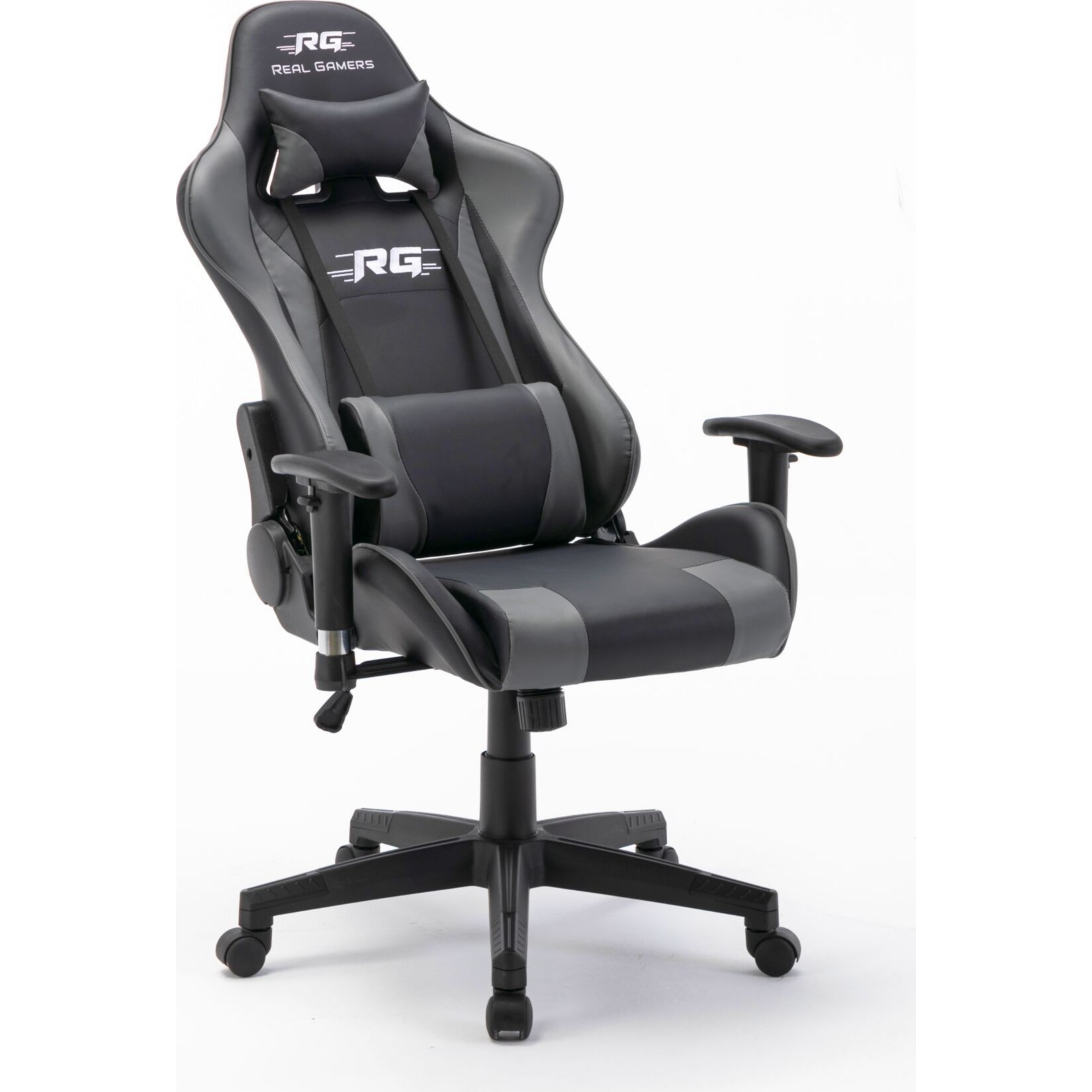 Gaming Computerstuhl Real Gamers Pro schwarz grau Drehstuhl Gamer Büro Stuhl