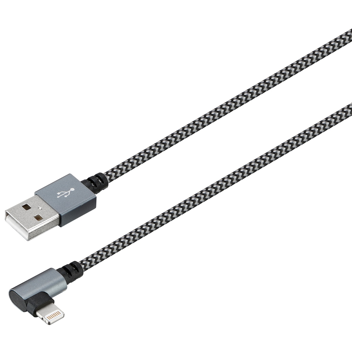 Sandstrøm flettet Lightning-kabel (grå)