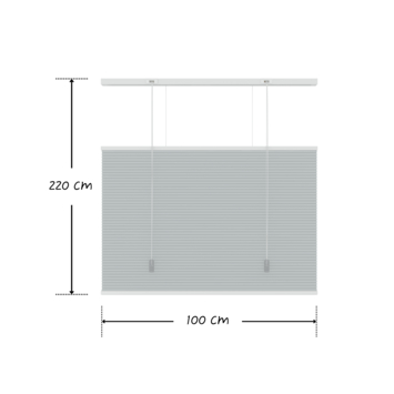 KARWEI dubbel plisségordijn lichtdoorlatend grijs (kleurnr. 6006) 100x220 cm (bxh)