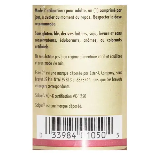 Solgar Ester-C Plus 1000 30 comprimés