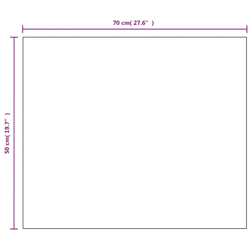 vidaXL - Spiegel - Zilver - Glas - 70 x 50 cm