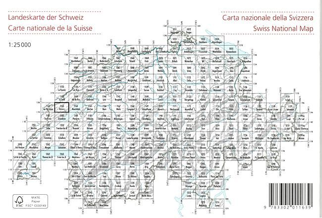 BUNDESAMT - 1163 TRAVERS ECHELLE 1 25 000