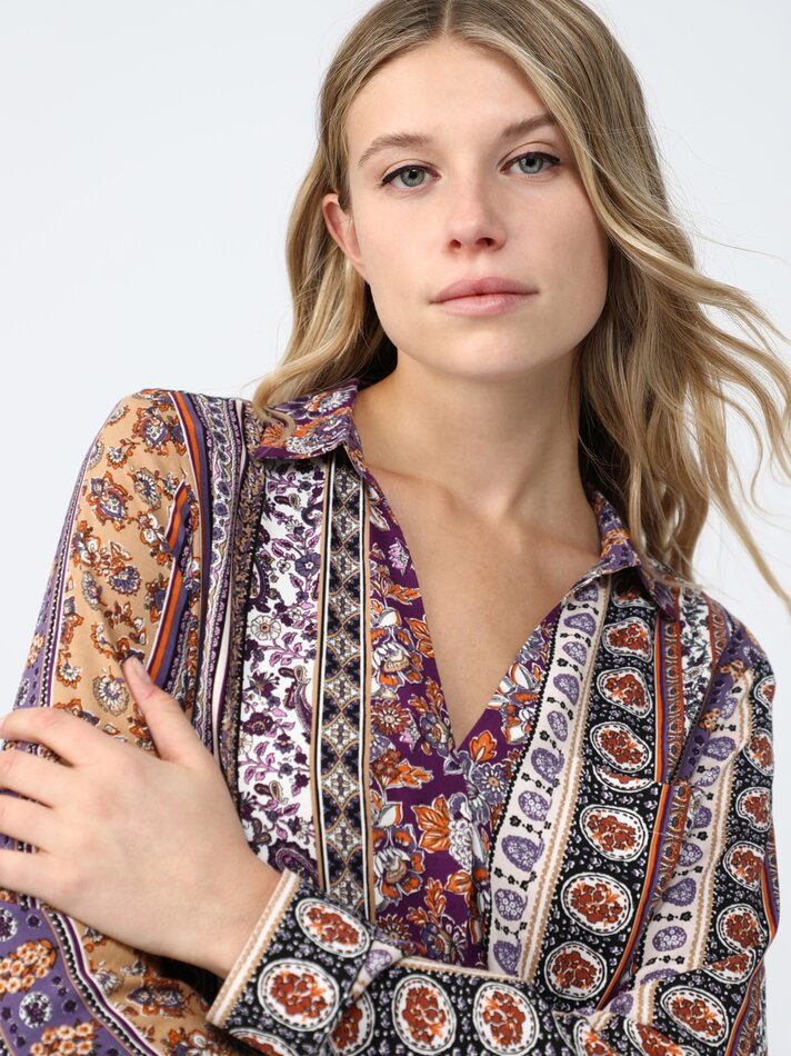 Camisa fluida de padeiro - Bordô