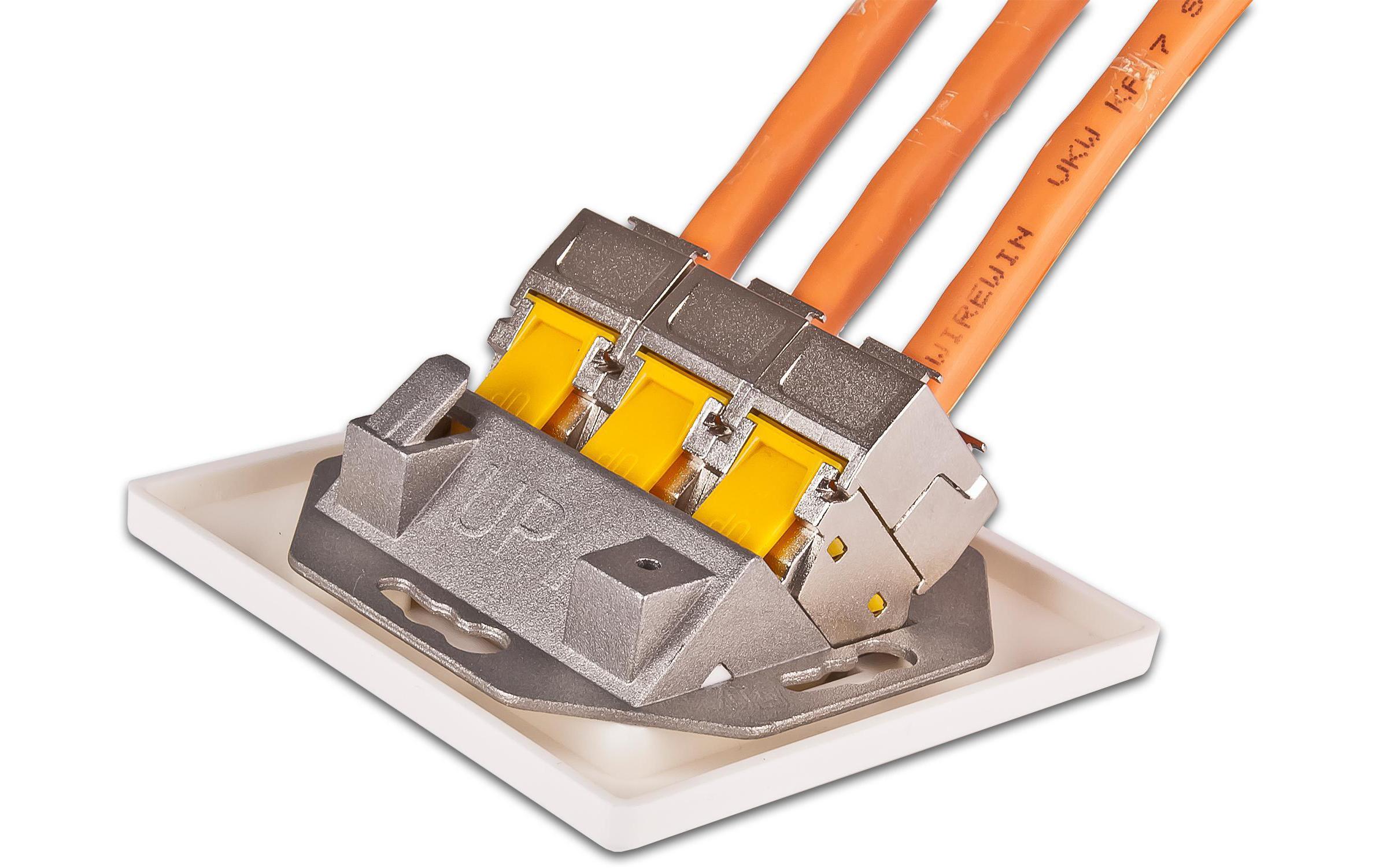 Keystone-Modul Cat.6A STP EA 12 StückCat.6A 10Gbps Keystone Modul zum Netzwerkkabelanschluss - 12 Stück