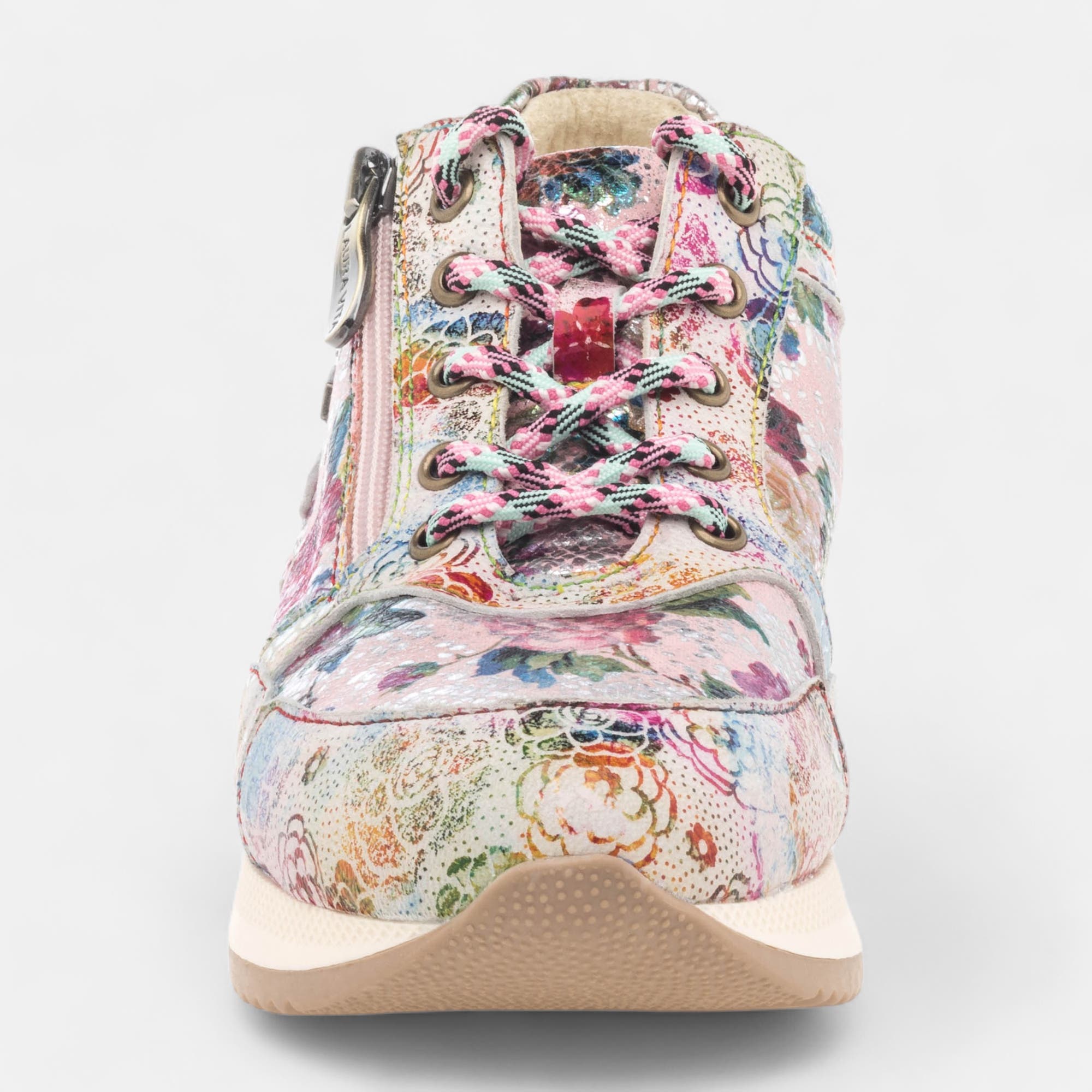 Baskets basses Femme en cuir rose