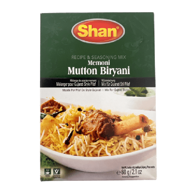 Shan Memoni Mutton Biryani Recept & Kruidenmix 60g