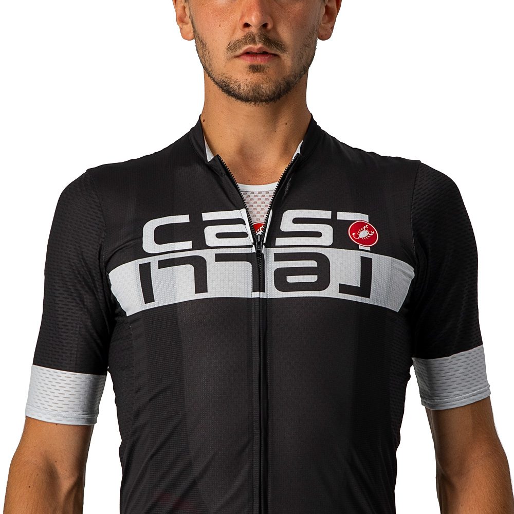 Castelli Scorpione 2 Radtrikot Herren light black silver grey
