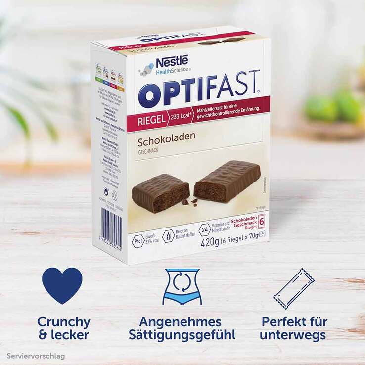 Optifast Riegel Schokolade, 6X70 g