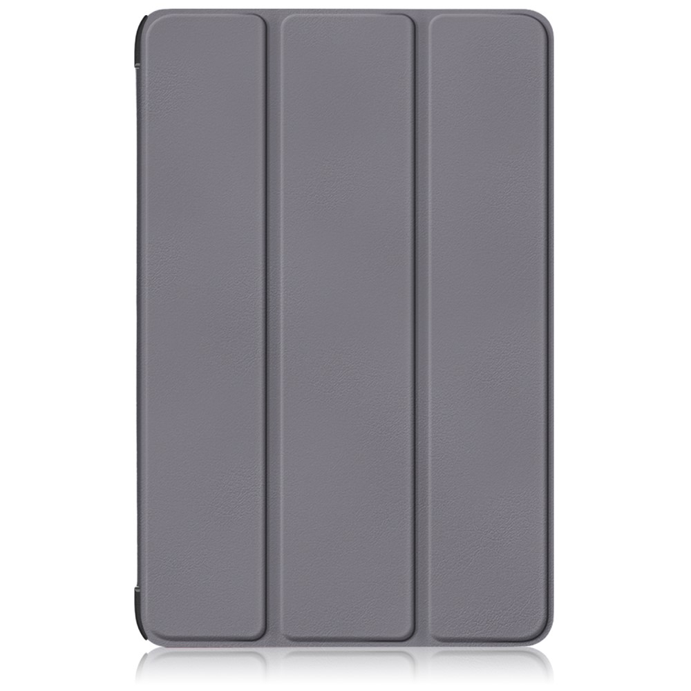 Samsung Galaxy Tab S9  Plus Leder Tasche Smart Cover Hülle Litchi Look   S-Pen Halterung - Grau