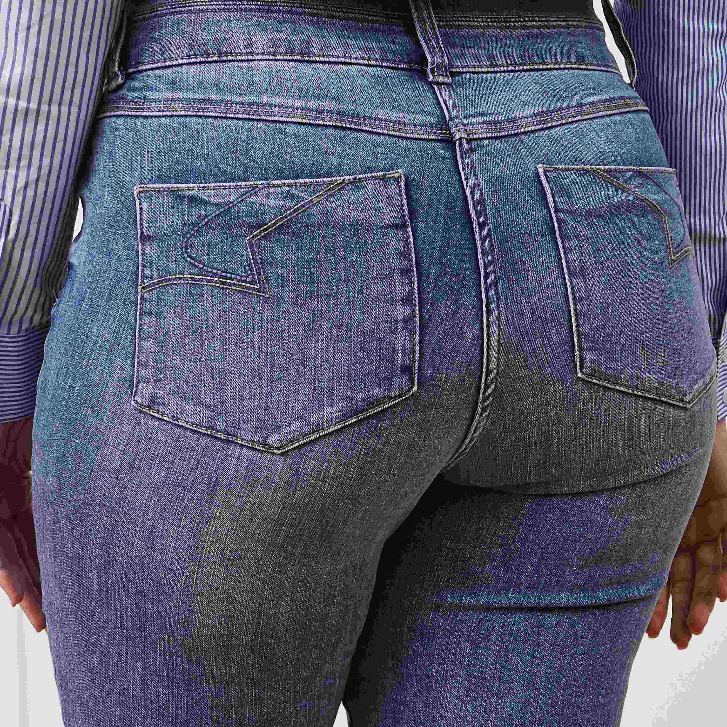 Jean slim taille haute MILAN femme - STONE