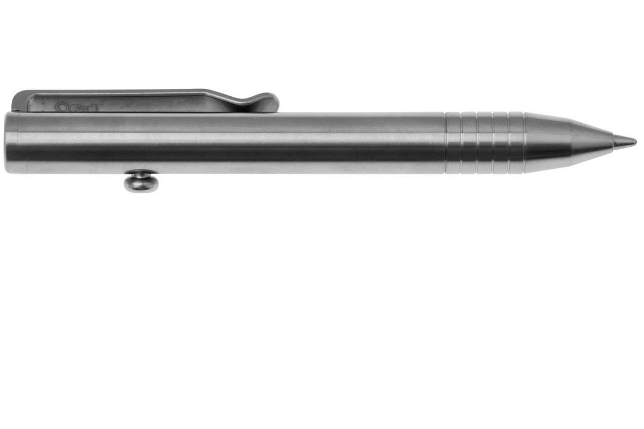 Big Idea Design Mini Bolt Action Pen MBA-RW Raw Titanium, everyday carry pen