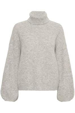 Gestuz AlphaGZ ls rollneck light grey melange