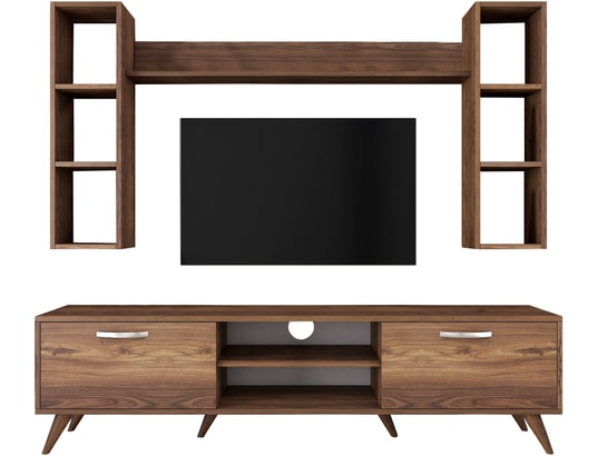 CONCEPT1 - Meuble TV M5 - 240 Noyer 180 x 48,6 x 35