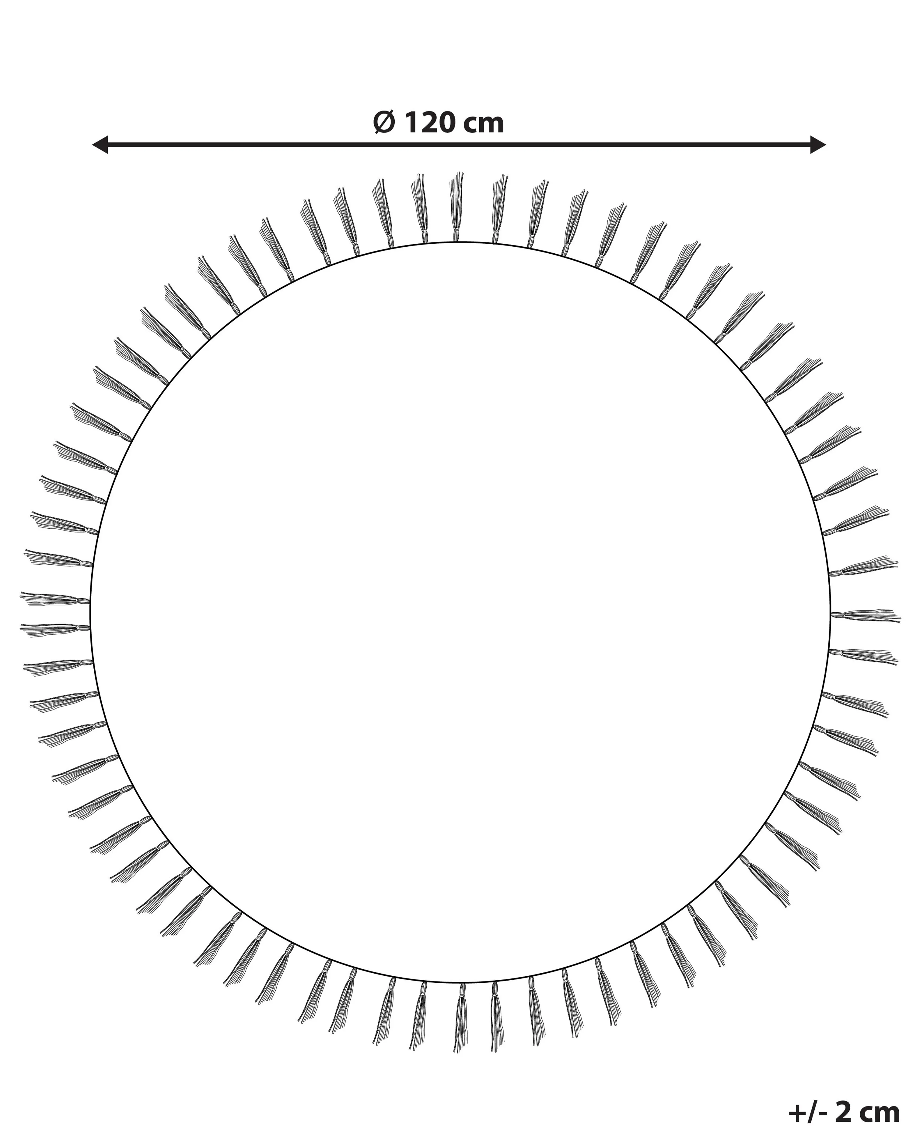 Kindervloerkleed ETSERI Beige ø 120 cm Katoen