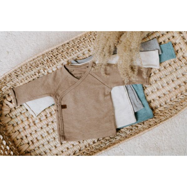 Baby's Only Trui Met Overslag Melange Warm Linen