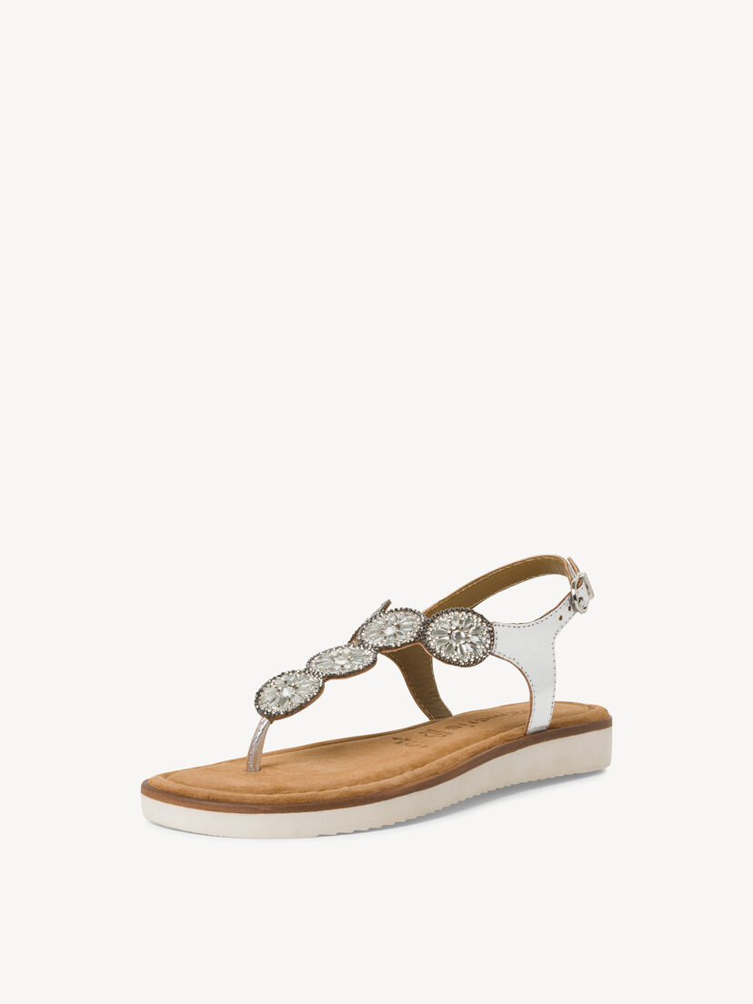 Leren Sandaal - zilver
