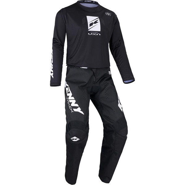 Kenny - Maillot Track Raw Noir / Blanc