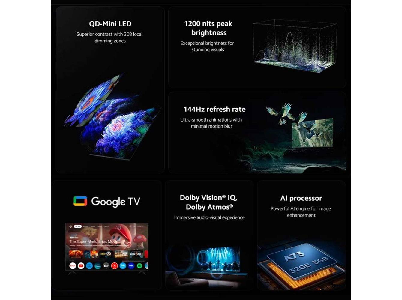 TV MINI LED XIAOMI MINI 2025 (4K SMART GOOGLE TV 65\