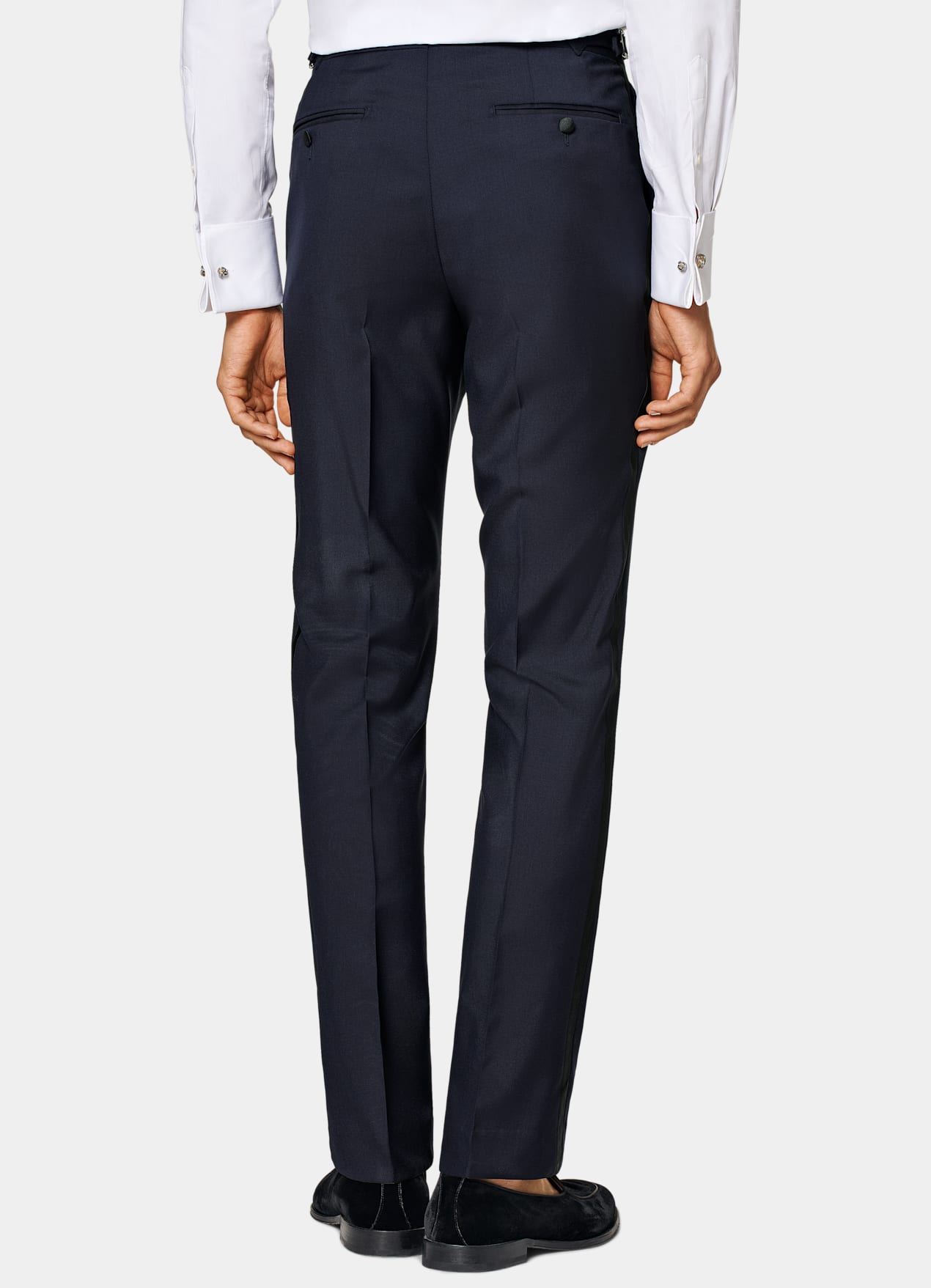 Pantalon de smoking Slim Leg Straight bleu marine