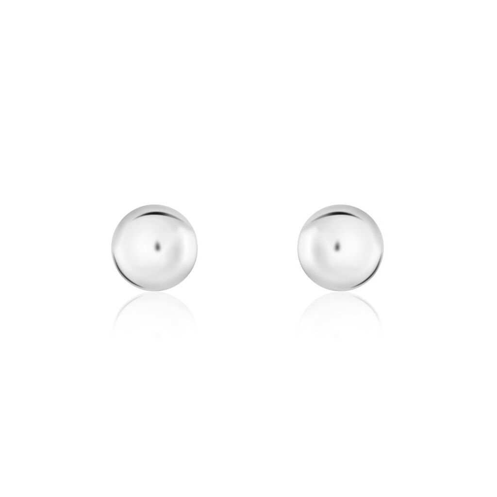 Boucles D'oreilles Puces Virgie Argent Blanc