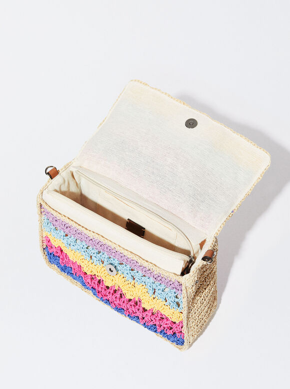 Bolso Bandolera De Paja - Multicor