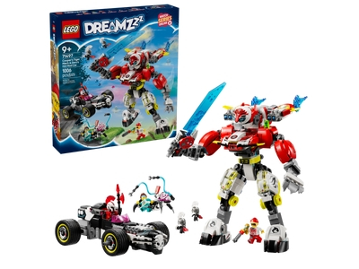 LEGO Coopers tijgermecha en Zero's hot rod auto (71497)