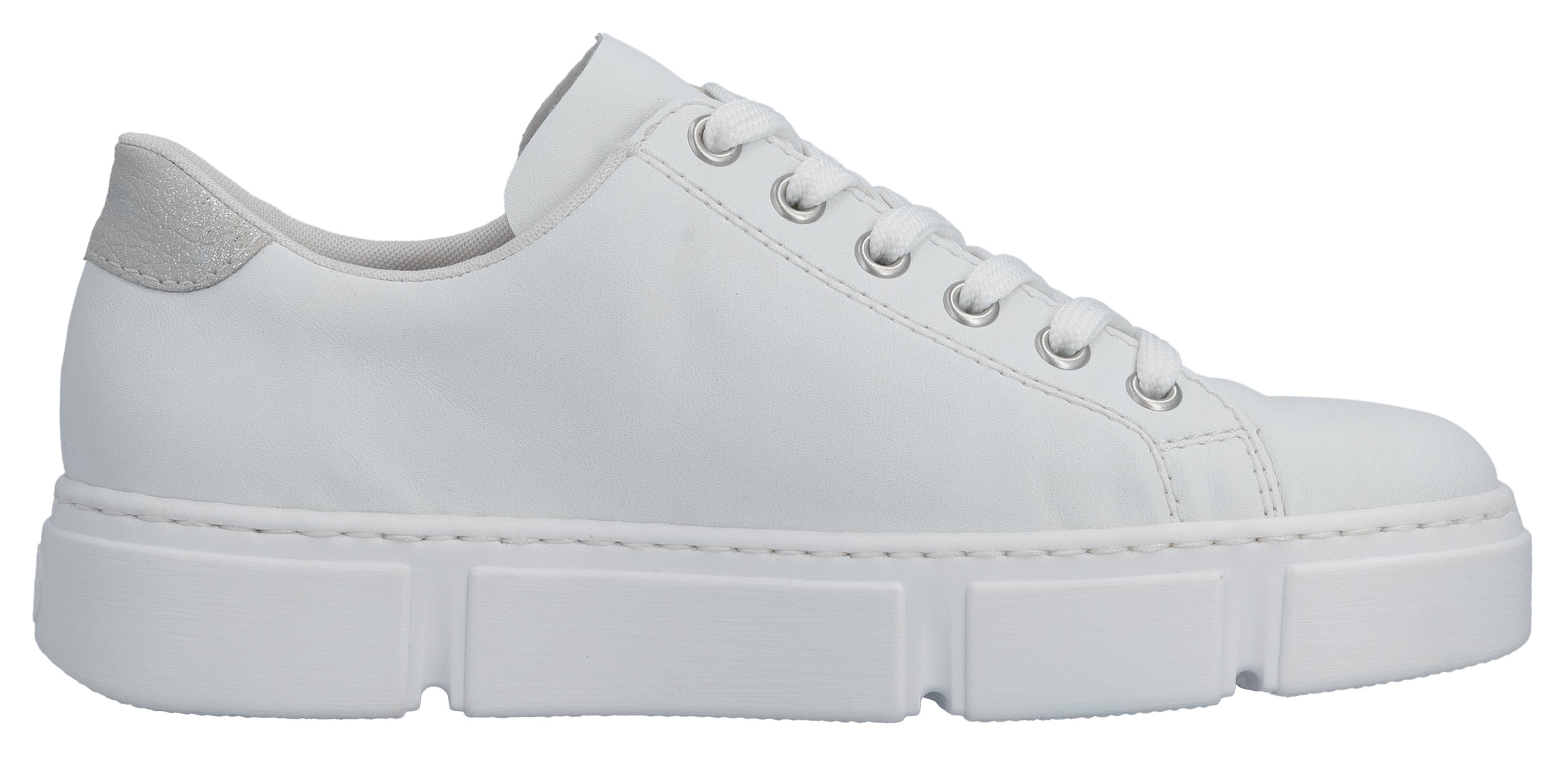 Rieker Plateausneaker  in monochromer Optik, Freizeitschuh, Halbschuh, Schnürschuh
