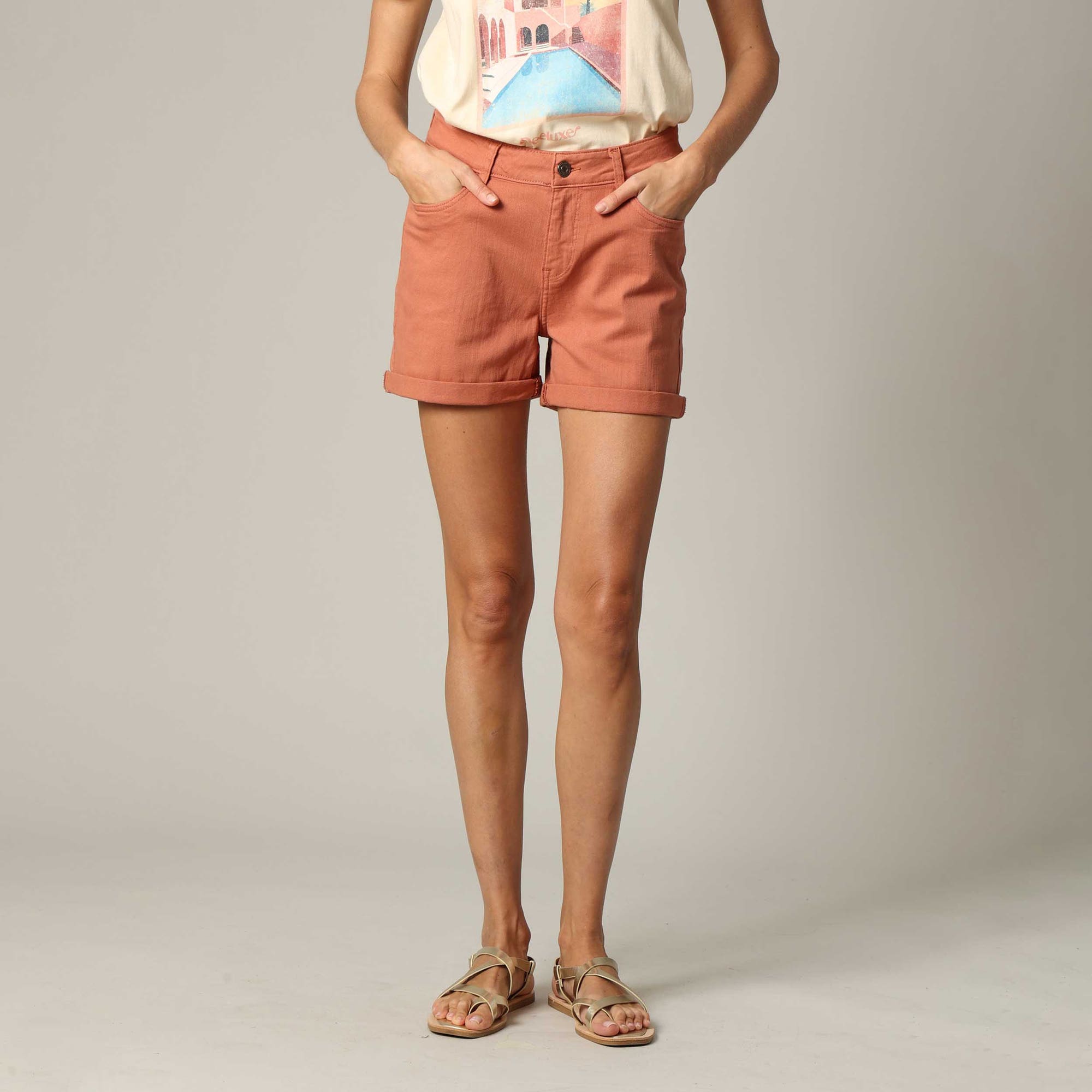 Short Femme marron