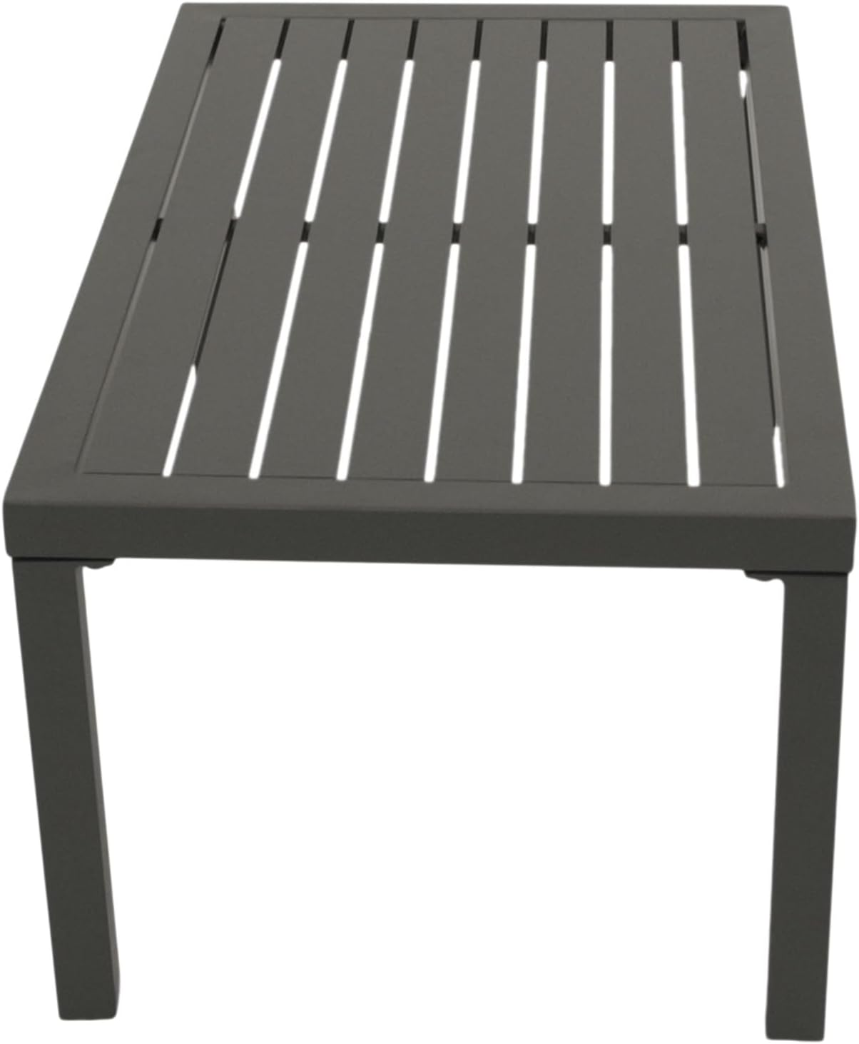 DEGAMO Loungeset Gartenset Vancouver 4-teilig, Aluminium anthrazit, Polster grau, wetterfest, Outdoor