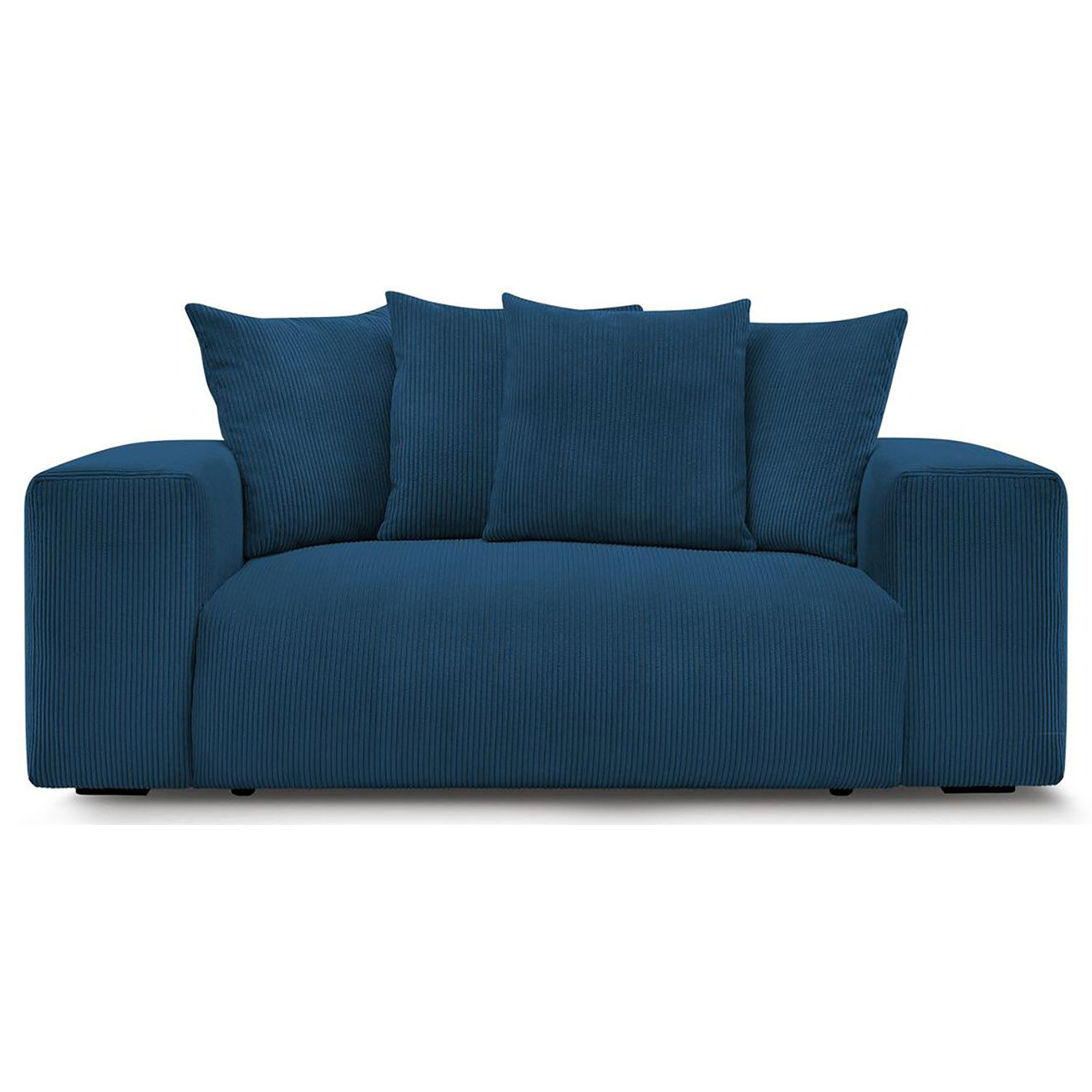 Bobochic Canapé 2 places moelleux voltaire bleu foncé - 220x124x75 cm