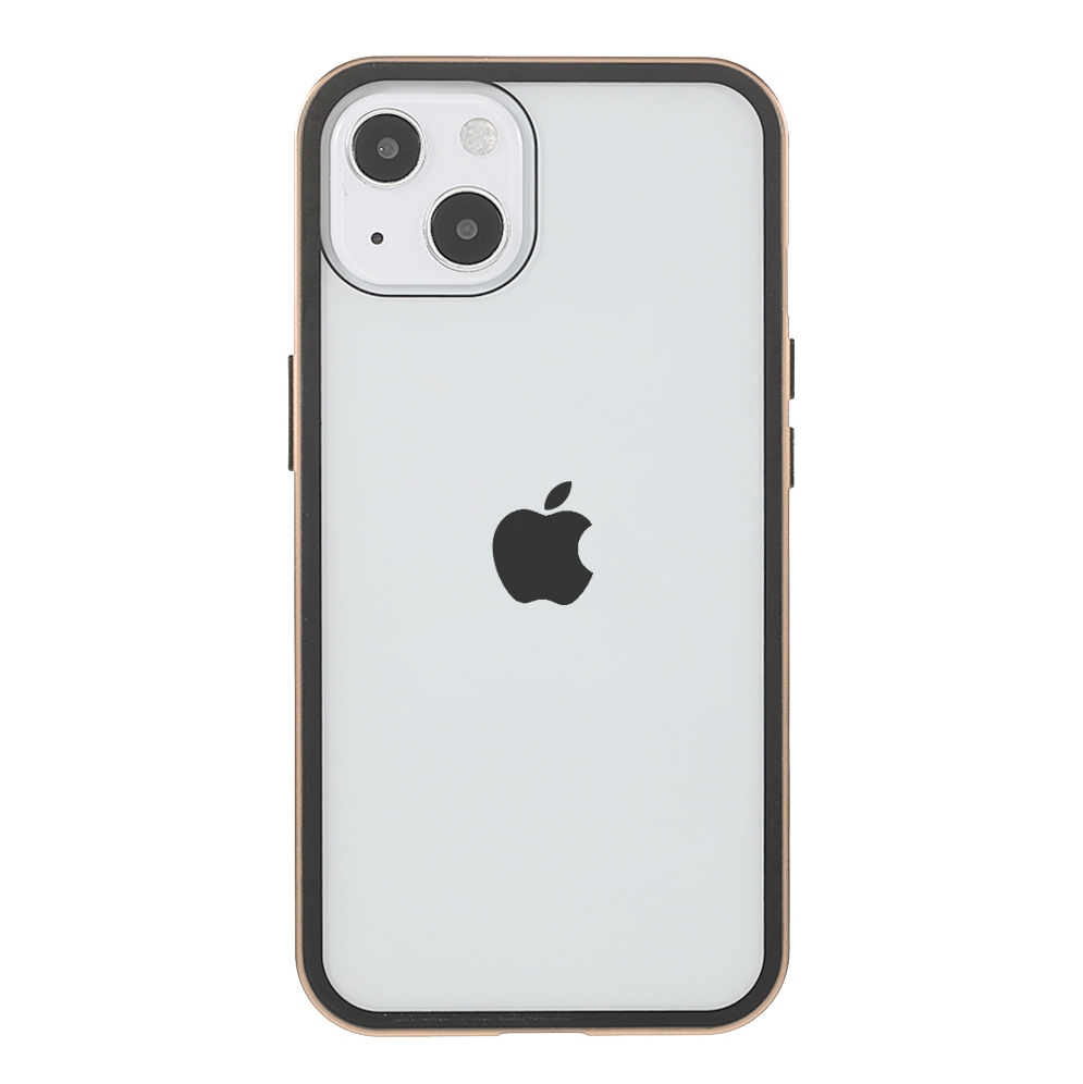 iPhone 13 Magnetische Alu Schutzhülle mit Panzer Glas Backcover   Displayschutz (Magnet-Technologie) - Gold