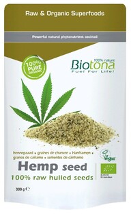 Biotona 100% Raw Gepeld Hennepzaad 300GR