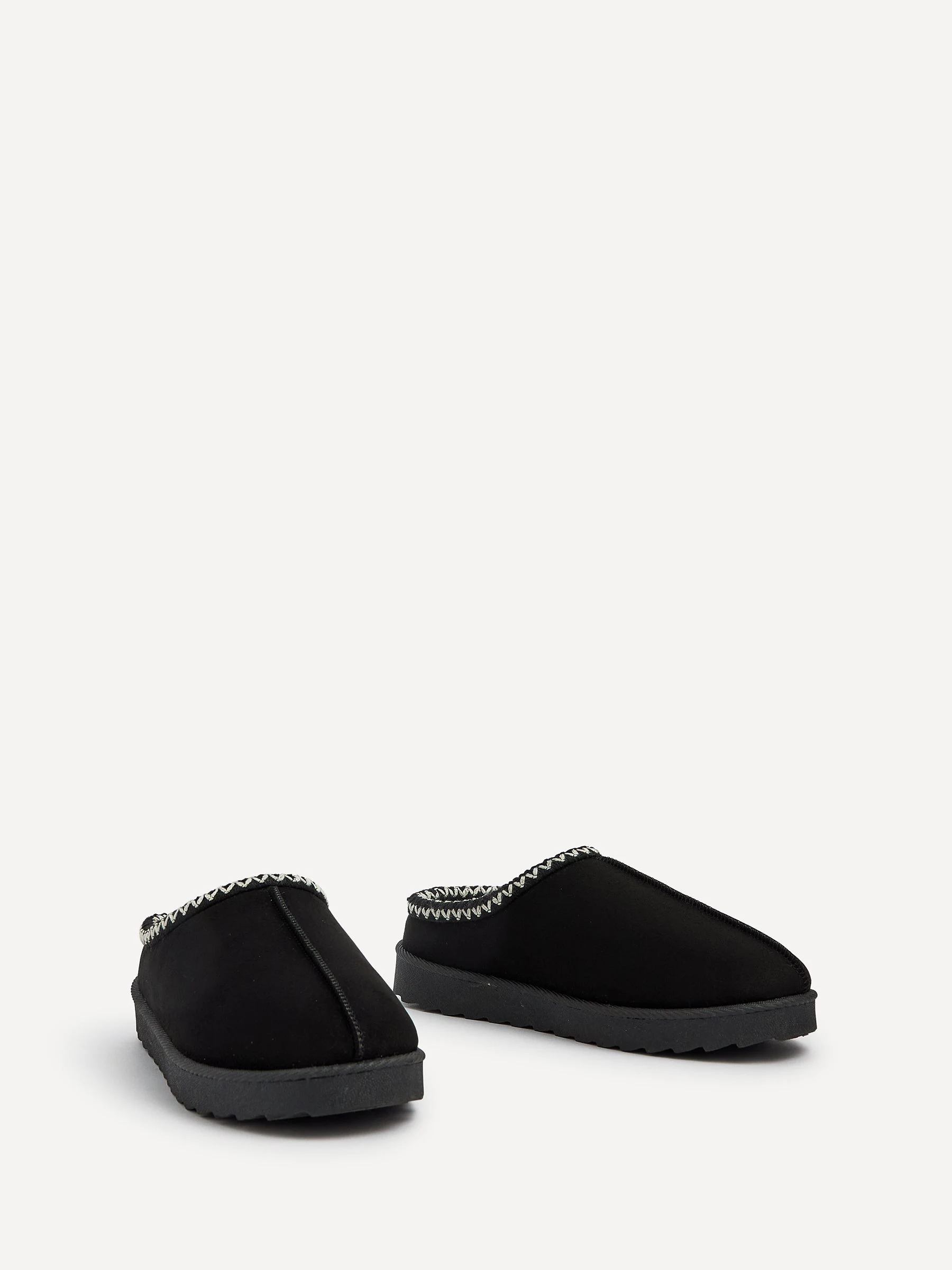 Zwart - Linzi Tana Faux Suede Slip-On Slippers