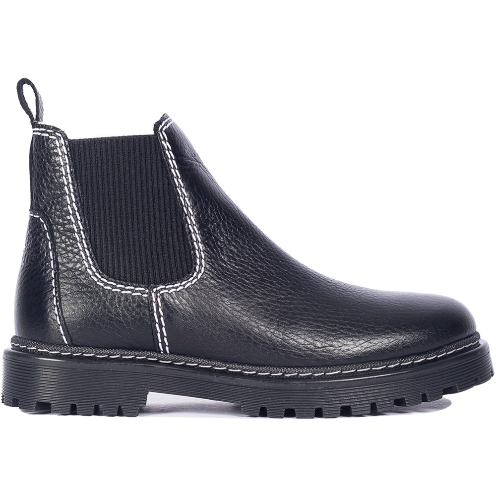 Køb Angulus Black/Black Chelsea Støvle Med Blødt Uldfoer