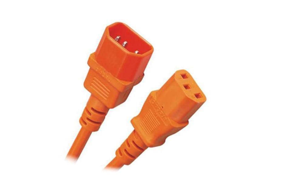 Gerätekabel 0.5 m C13-C14C13 auf C14, 3-polig, 230V, 0,5 m, rot