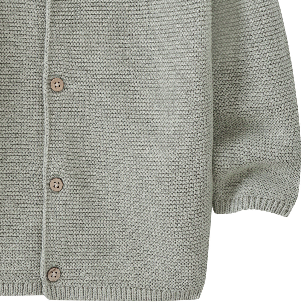 Topomini Pure Collection Baby Strickjacke mit Knopfleiste schilfgrün