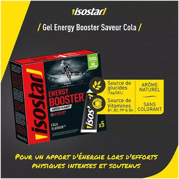 Isostar Energy Booster Cola Energy Gel 5 unidades