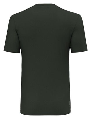 T-Shirt Manches Courtes Salewa Solidlogo Vert Foncé