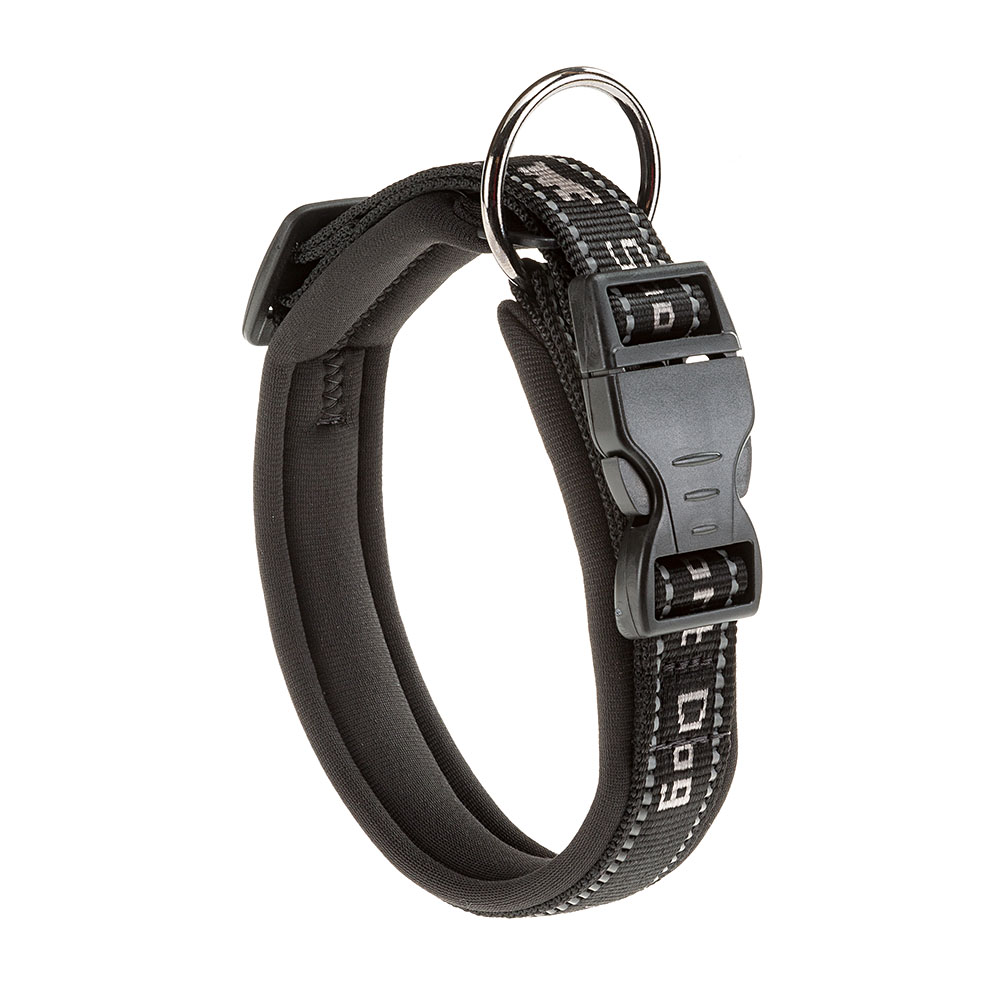 Ferplast collier pour chiens sport dog c15/35, poignée rembourée, ceinture réfléchissante, étiquette porte-nom, a: 25÷35 cm - b: