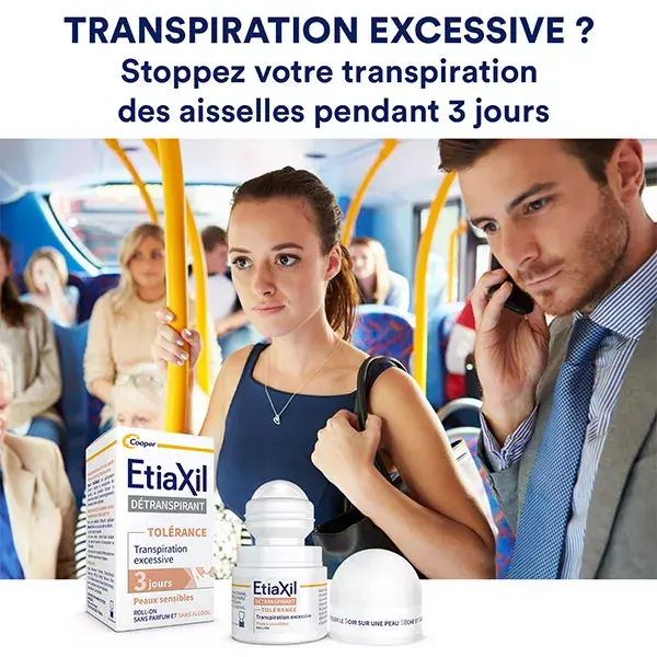 Etiaxil Déodorant Détranspirant Transpiration Excessive TOLÉRANCE 15ml